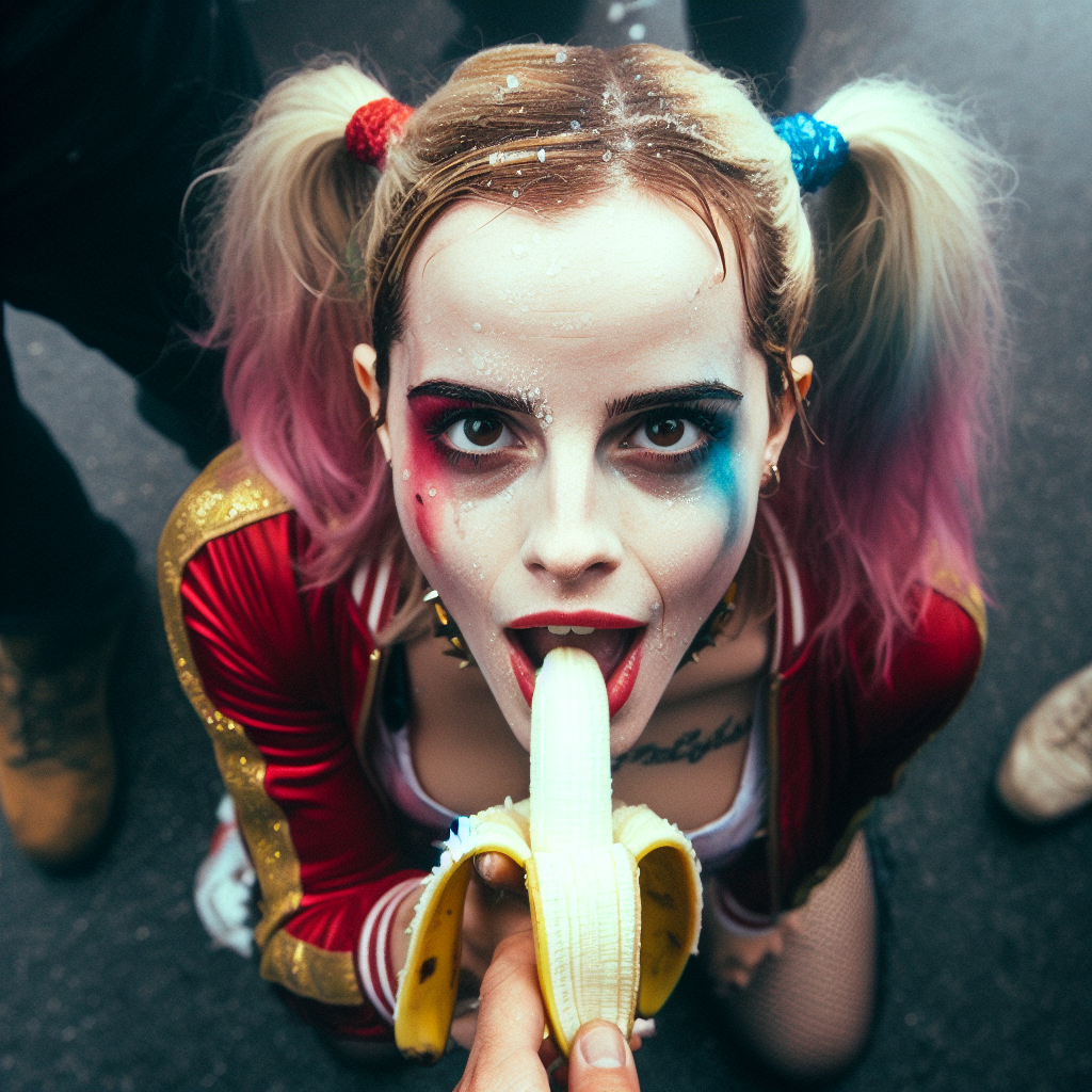 HVWVJjru Emma Watson as Harley Quinn banana gens 05.png